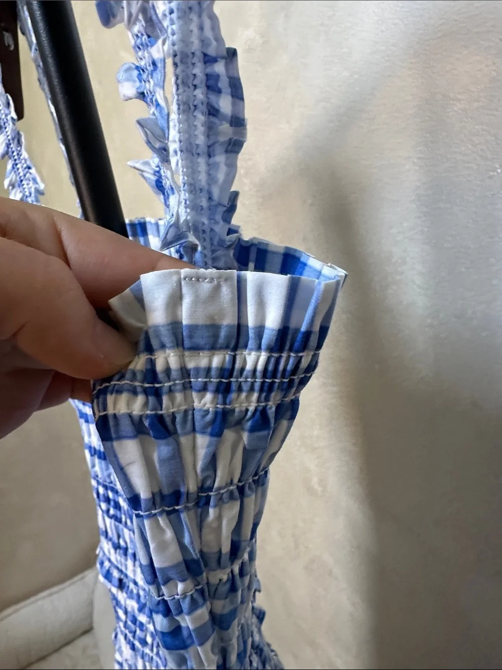 Hill House Home Azalea Maxi Nap Dress Blue Watercolor Gingham XXS - Picture 7 of 14